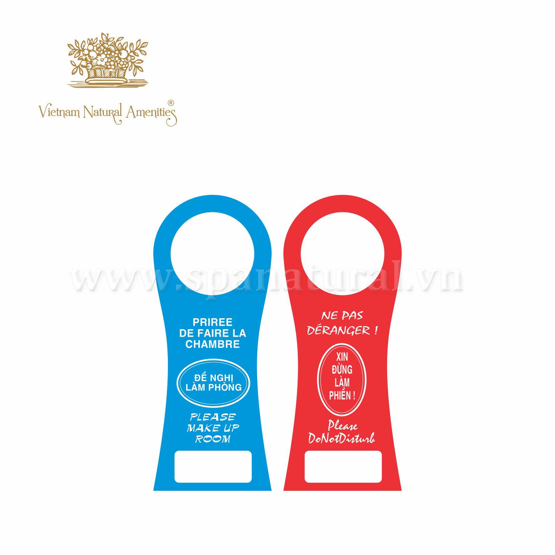 Thẻ treo cửa nhựa 7.5*18cm