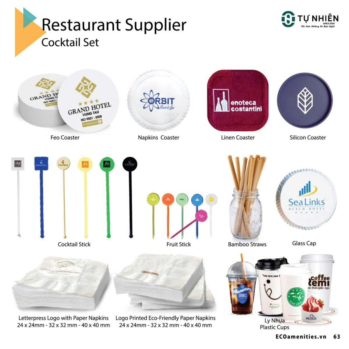 Lót Ly, Khăn Giấy, Nắp Chụp Ly In Logo: Giải Pháp Tối Ưu Chi Phí & Xanh Hóa Khách Sạn 4-5 Sao