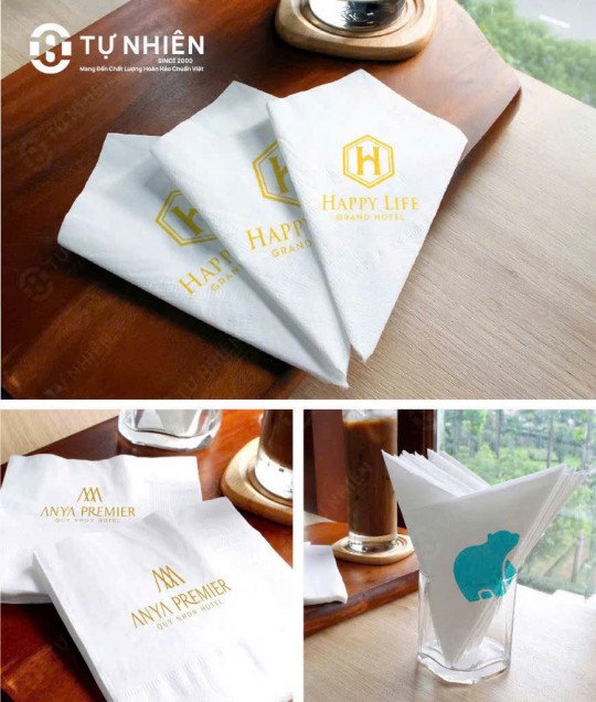 Đột Phá An Toàn F&B: Khăn Giấy Ăn In Logo Cho Khách Sạn Nhà hàng