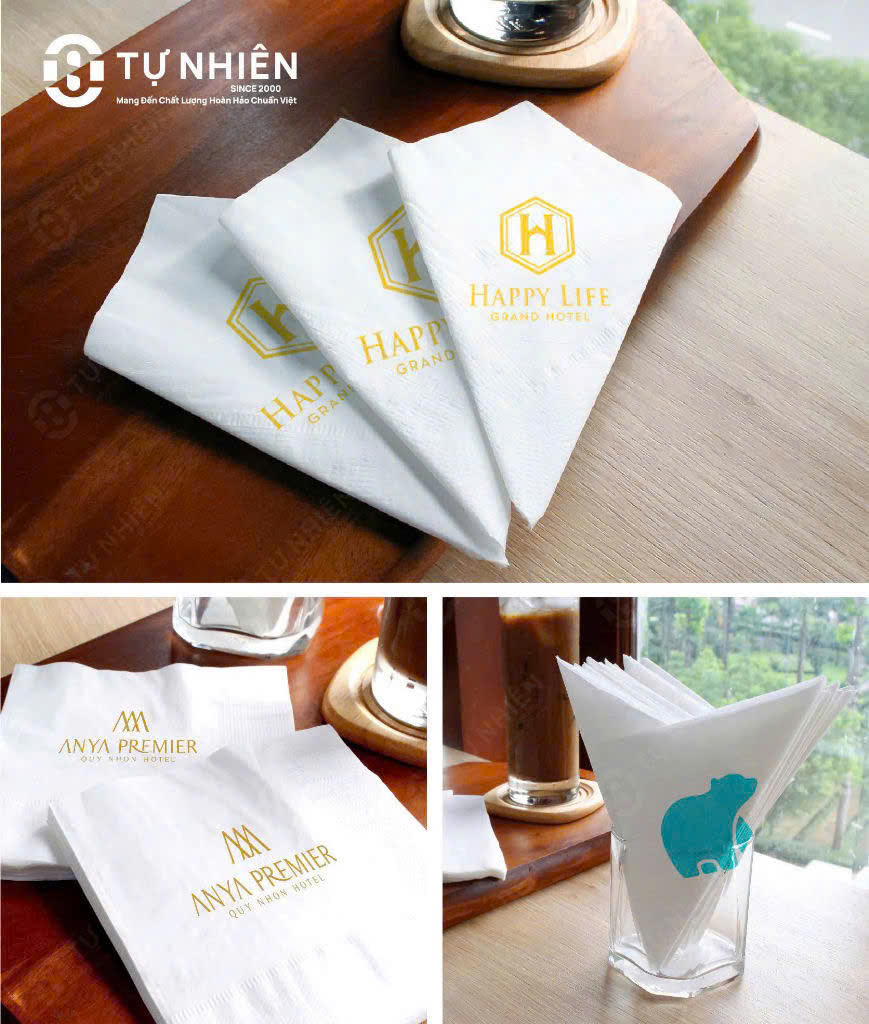 Đột Phá An Toàn F&B: Khăn Giấy Ăn In Logo Cho Khách Sạn Nhà hàng