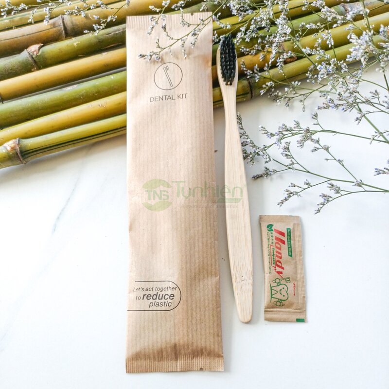 Bộ set19 amenities với bao bì giấy kraft sọc