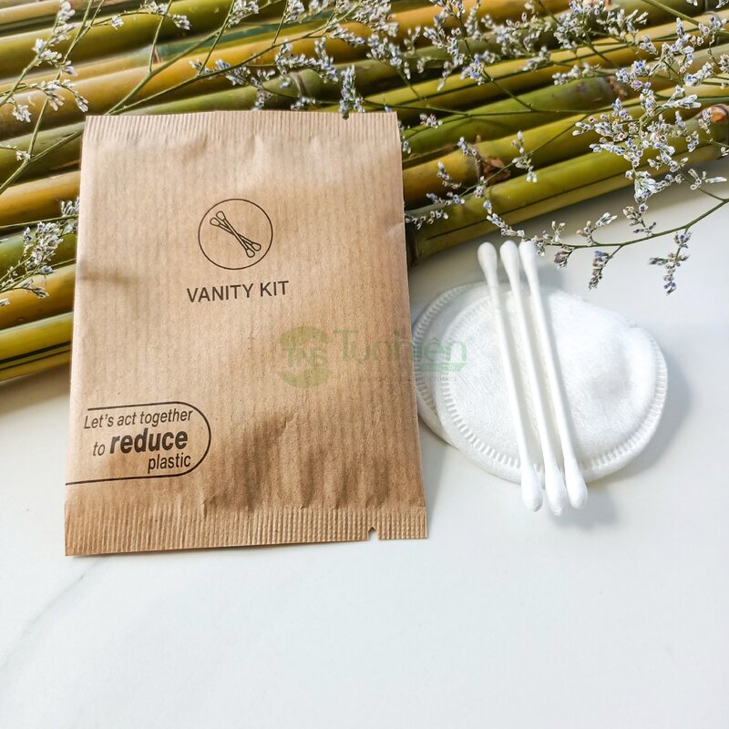 Bộ set19 amenities với bao bì giấy kraft sọc