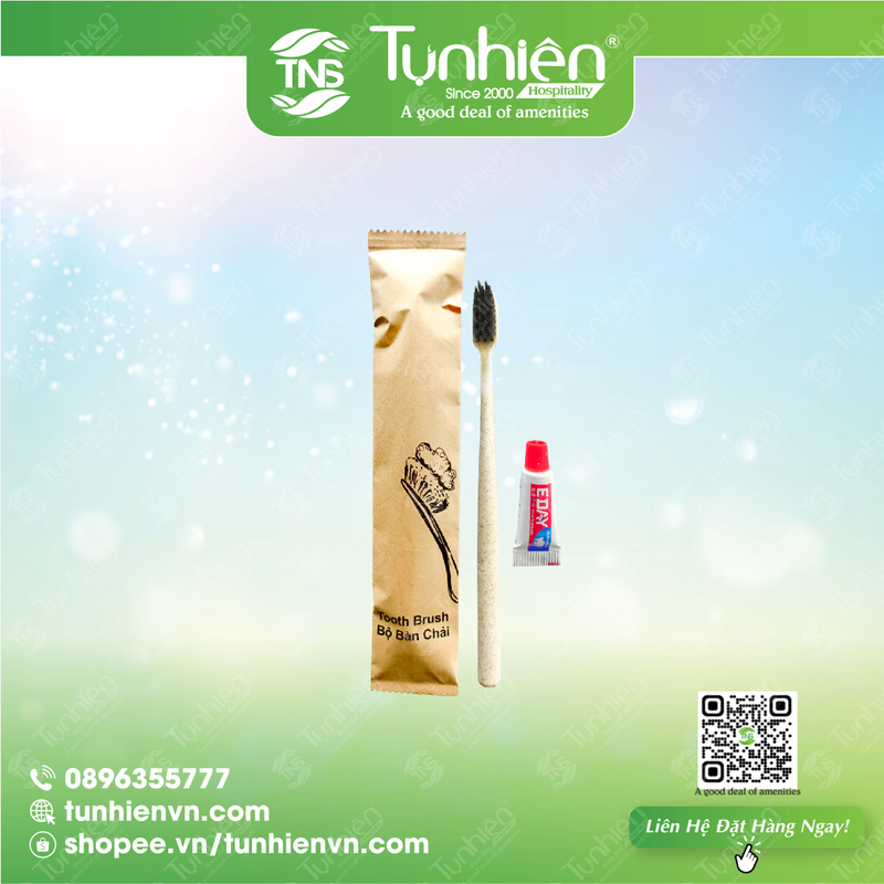 Bộ set01 amenities với bao bì kraft nâu