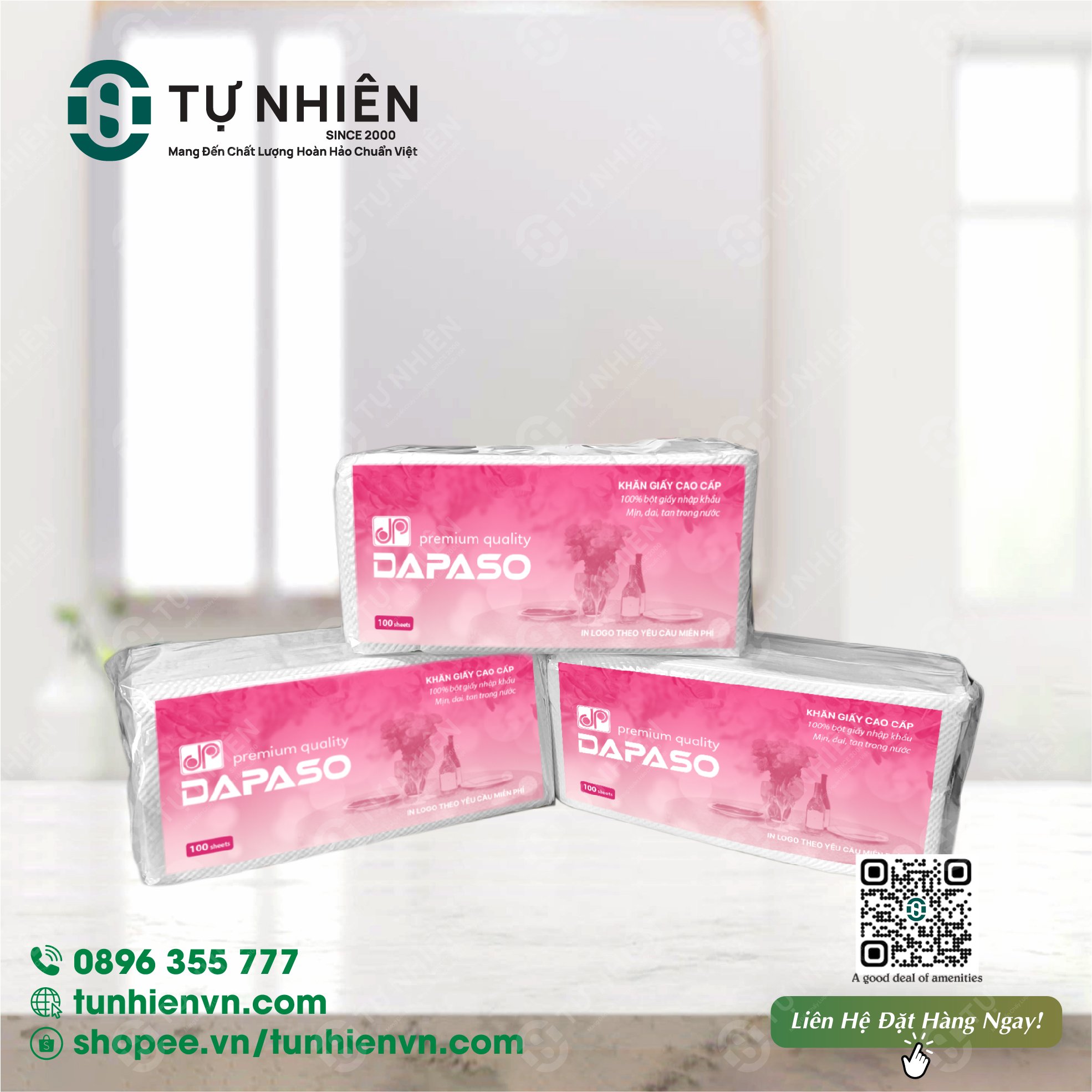 Khăn giấy lau tay đa năng 100 tờ/170gram