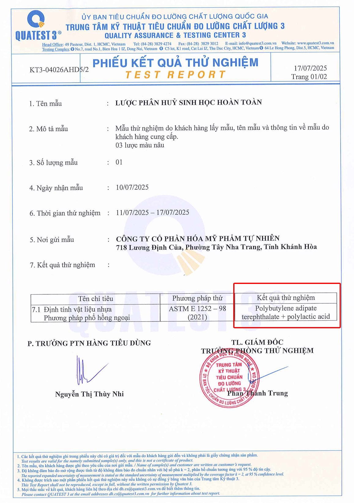 LƯỢC NHỰA HỦY SINH HỌC HOÀN TOÀN