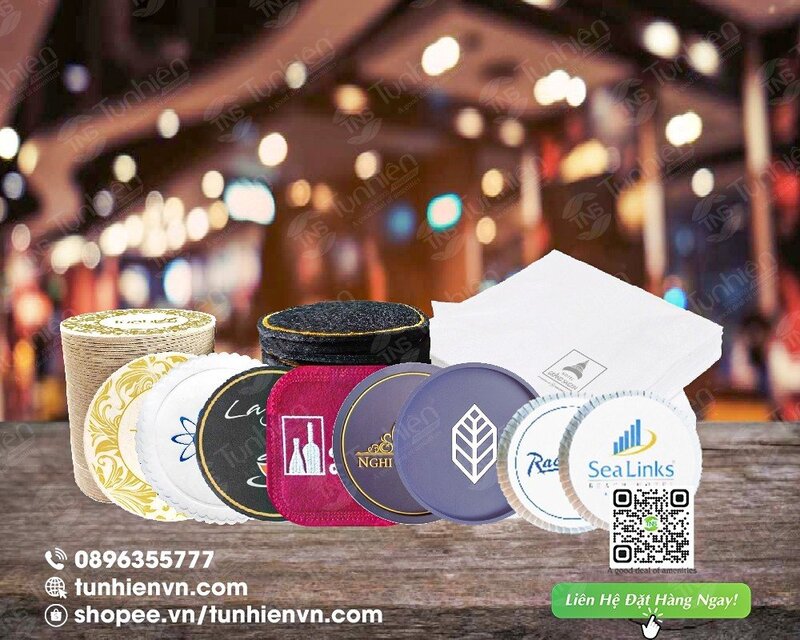 Lót ly, chụp ly, khăn giấy