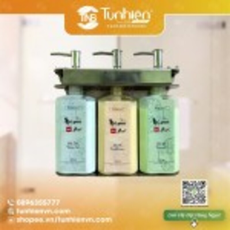 Bộ giá treo inox 304 & bình xà phòng 300ml