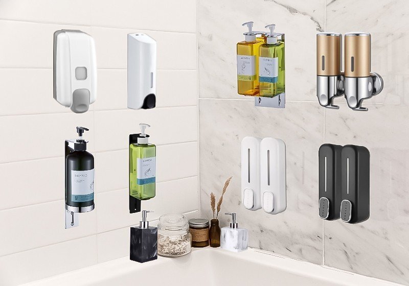 - Bình đựng xà phòng treo tường