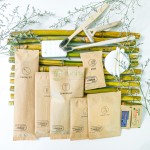 Bộ Amenities với bao bì giấy kraft sọc