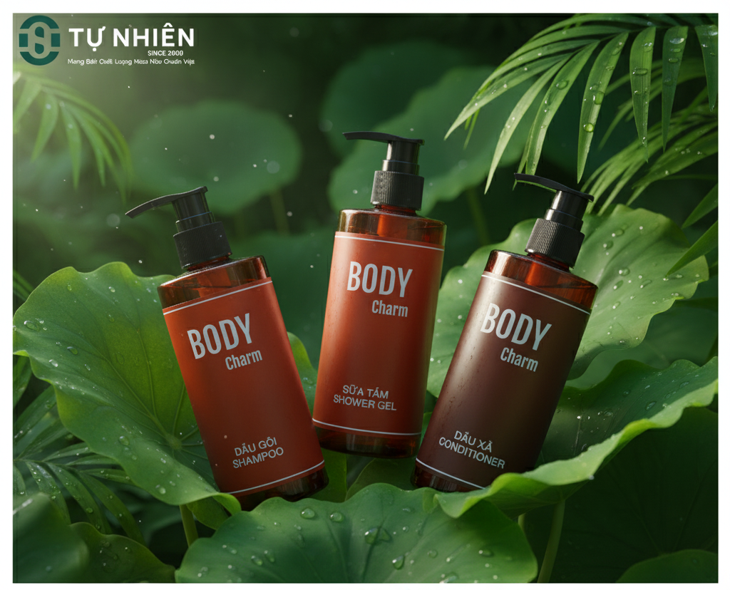 Dầu Chai Body Charm 300ml Đồng Giá 18k, Hỗ Trợ Giá Treo Miên Phi
